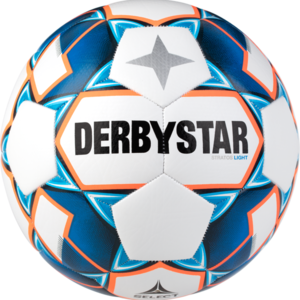 Derbystar Voetbal Stratos V20 Light Wit blauw oranje 1037 10 stuks met gratis ballenzak en pomp