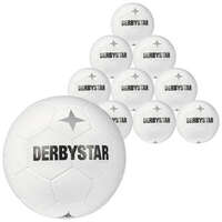 DerbyStar Voetbal Brillant TT Classic Wit  1136 10 stuks met gratis ballenzak en pomp