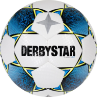 Derbystar Voetbal Classic Light II V23 wit  blauw geel 1166 10 stuks met gratis ballenzak en pomp