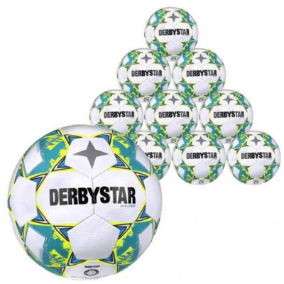 Derbystar Voetbal Jeugd Apus Light V24 1047 10 stuks met gratis ballenzak en pomp