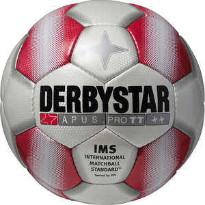 Derbystar Voetbal Apus Pro TT wit/rood