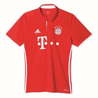 Adidas FC Bayern München thuisshirt 2016/17 rood