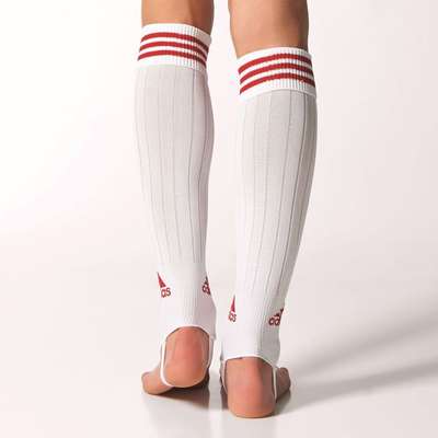 Adidas 3 Stripe Stirrup Stutzen Wit/Rood