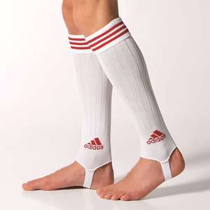 Adidas 3 Stripe Stirrup Stutzen Wit/Rood