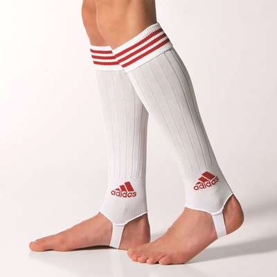 Adidas 3 Stripe Stirrup Stutzen Wit/Rood