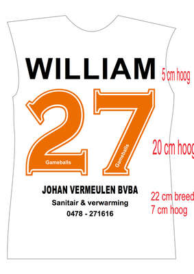 Bedrukken sponsor naam groot