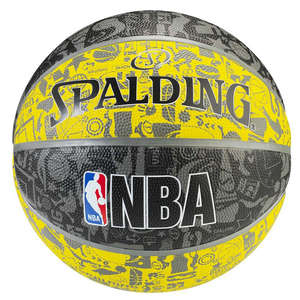 Spalding NBA Graffiti Outdoor Basketball Yellow