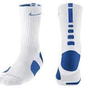 Nike Basketbal Sokken Hyperelite Wit/Blauw