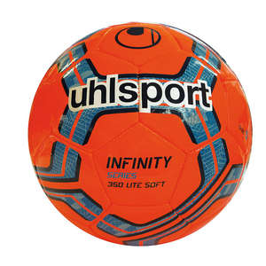 Uhlsport Palla Calcio LITE Soft 350 – Leggera E Morbida Per Bambini (9-12 Anni) – Blu Marino/Verde Fluo, Taglia 4 O 5