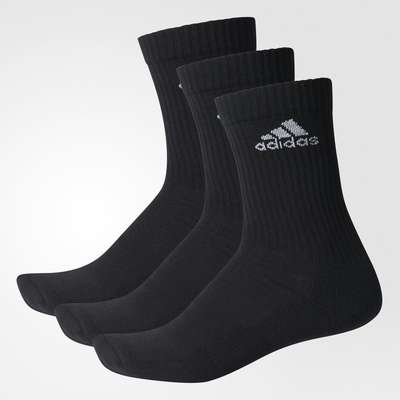 Adidas 3 Pack Sokken Zwart Lang