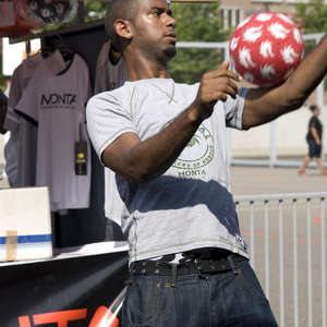 Derbystar Voetbal Monta Replica Streetball Zwart/Geel 
