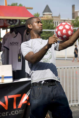 Derbystar Voetbal Monta Replica Streetball Zwart/Geel 