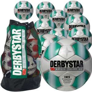 Derbystar Voetbal Apus Pro TT 10 stuks met gratis ballenzak en pomp