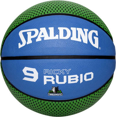 Spalding Basketbal NBA Ricky Rubio Groen/Blauw