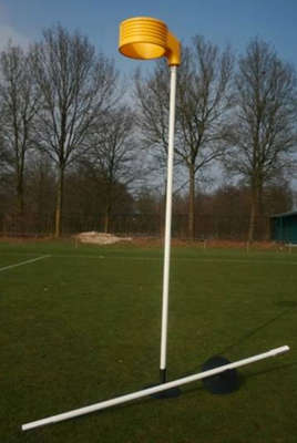 Korfbalset Staal 3,5 m Voetplaat Pin Compleet Met Kunststof Korf