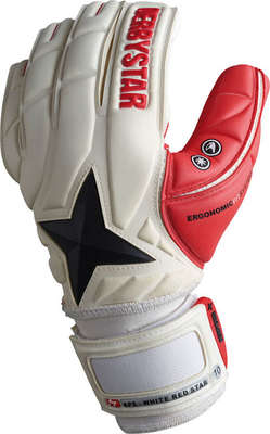 Derbystar Keepershandschoen APS White Red Star