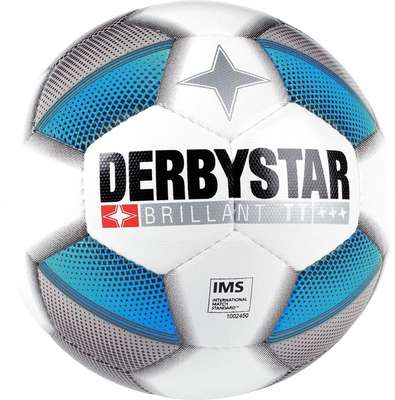 Derbystar Voetbal Brillant TT Dual Bounded Wit zilver blauw 1014
