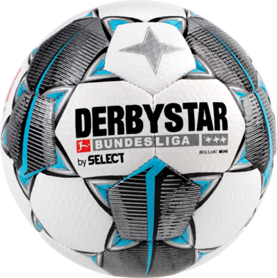 Derbystar Mini Voetbal Bundesliga Brillant Mini Wit zwart petrolblauw maat 1 