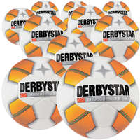 Derbystar Voetbal Stratos Pro TT 10 stuks met gratis ballenzak en pomp