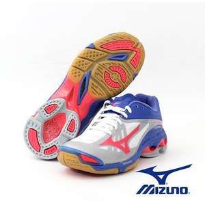 Blauwe plek Gewoon doen Grijp Mizuno Wave Lightning Z2 Women Blauw Zilver Wit Roze