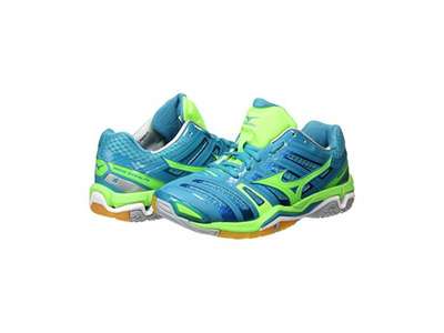 Mizuno Wave Stealth 4 Women turquoise groen geel