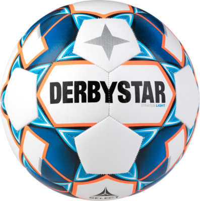 Derbystar Voetbal Stratos V20 Light Wit blauw oranje 1037