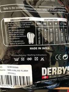 DERBYSTAR Scheenbeschermer AIRLITE FLASH incl. enkel en achilles bescherming maattabel