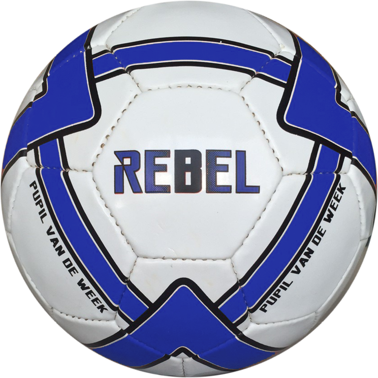 Rebel Voetbal PVC Maat 5 Wit-Rood (pupil Van De Week)