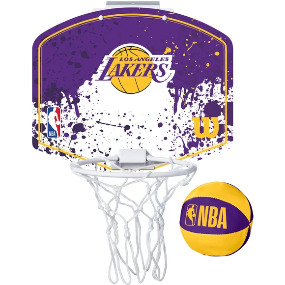 Wilson basketbalring NBA Team Mini LA Lakers paars-geel 2 delig