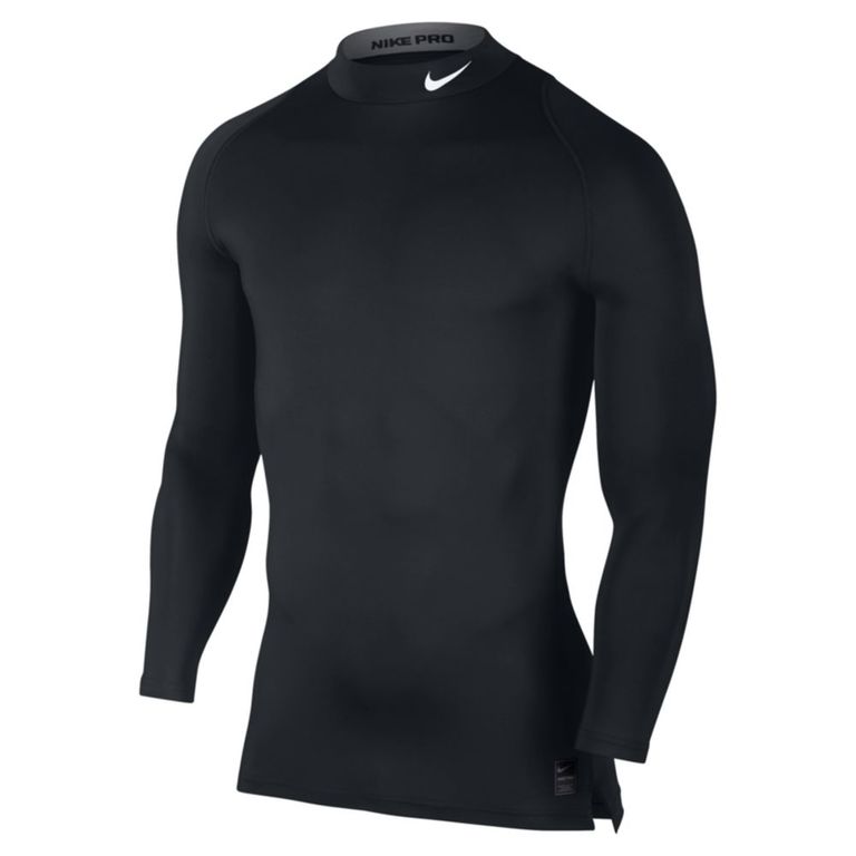 Nike Pro Cool Compression Longsleeve Mock Heren Trainingshirt L