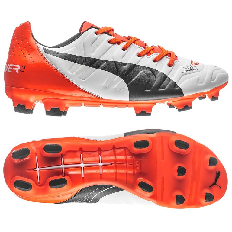 Puma evoPower 2.2 FG wit / oranje