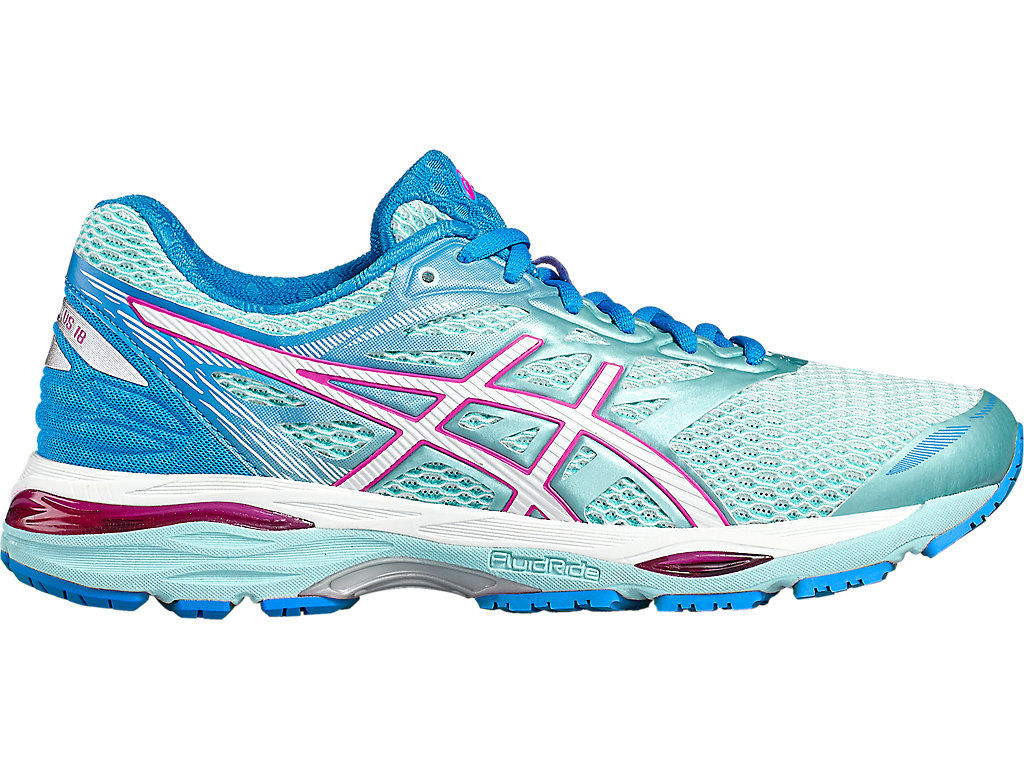 Asics Gel-Cumulus 18 Dames ren schoen (blauw-roze) EU 42,5 US 10,5