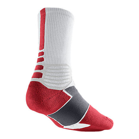 Nike Basketbal Sokken Hyperelite Wit-Rood-Zwart