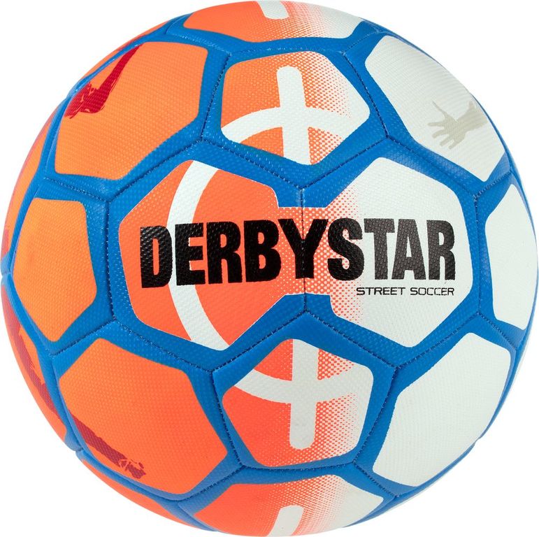 Derbystar Voetbal Street Soccer oranje wit blauw maat 5